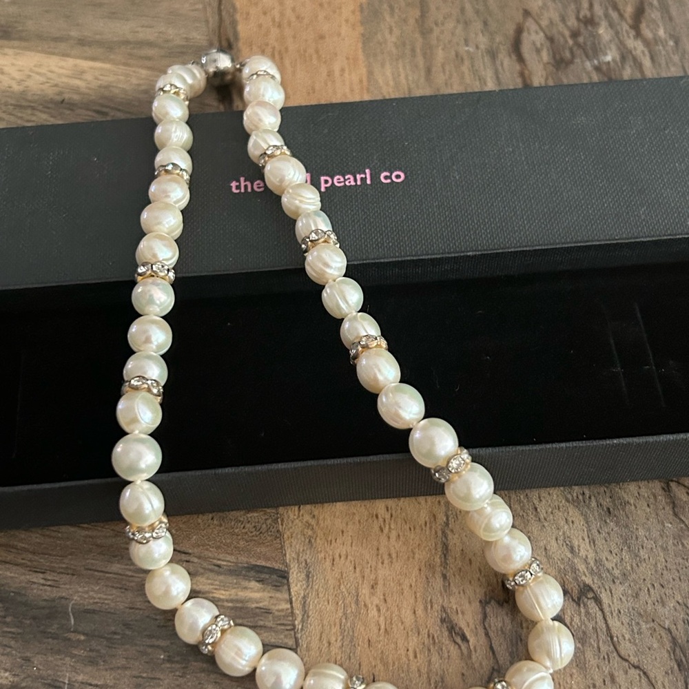 New, never worn pearl necklace and bracelet set from The Real Pearl Company.